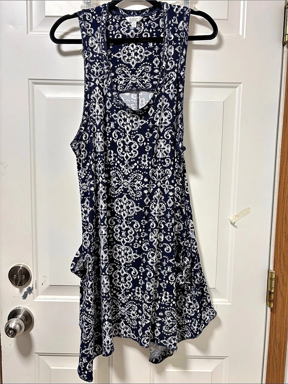Lalabye Paisley Midi Dress Blue & White Size 3X